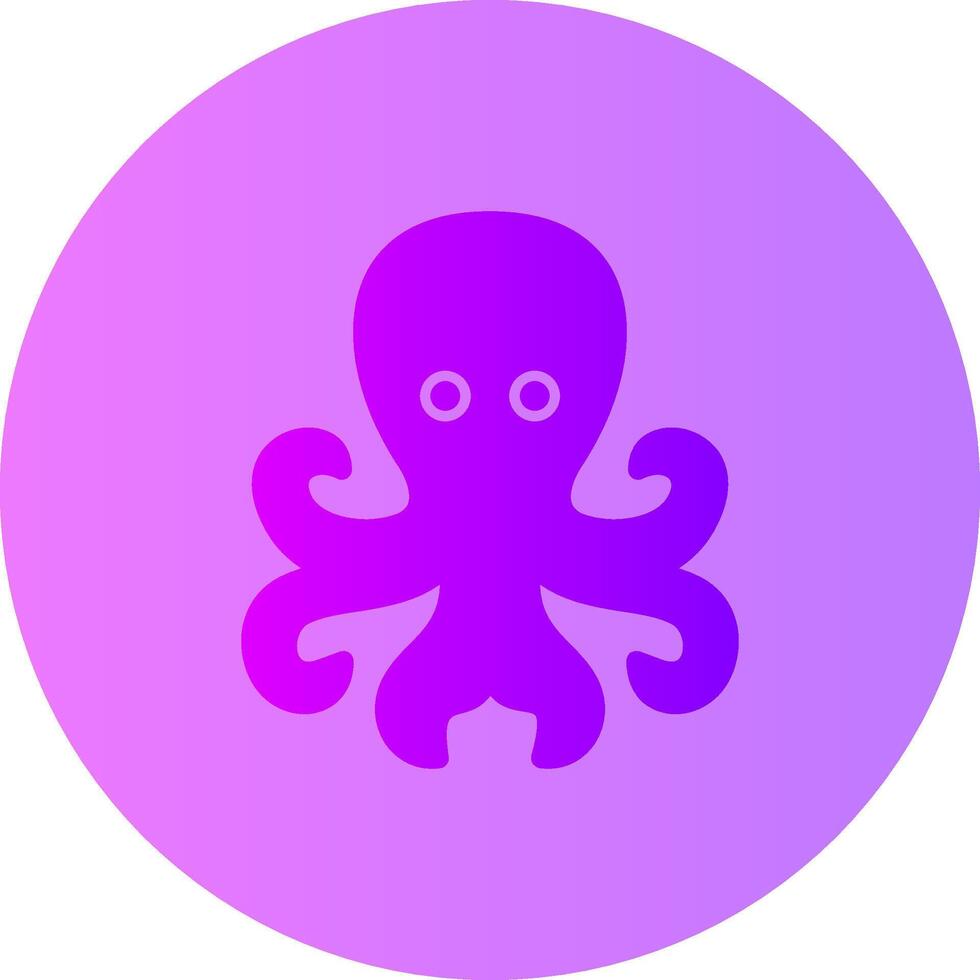 Octopus helling cirkel icoon vector