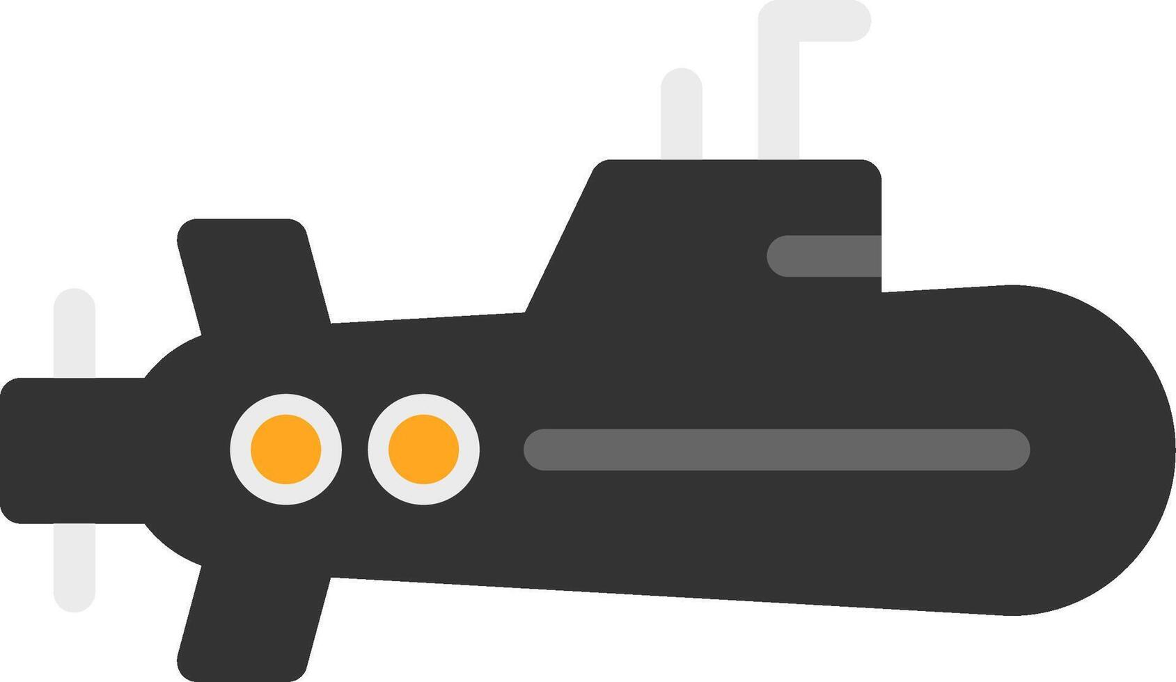 onderzeeër plat pictogram vector