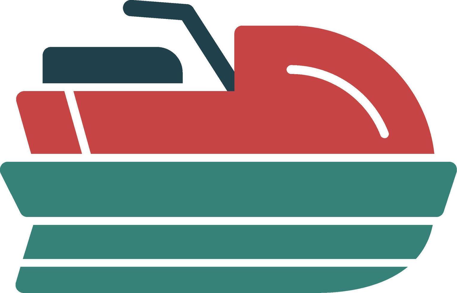 Jet ski glyph twee kleur icoon vector