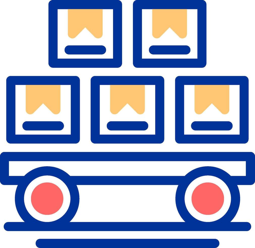 logistiek kleur gevulde icoon vector