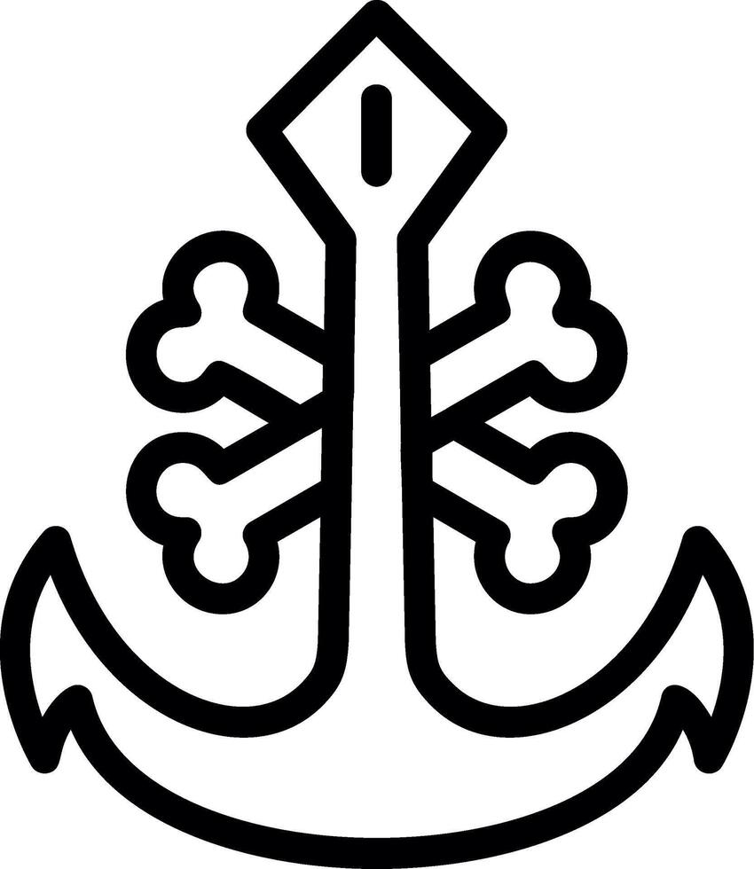 zeelieden tatoeëren lijn icoon vector