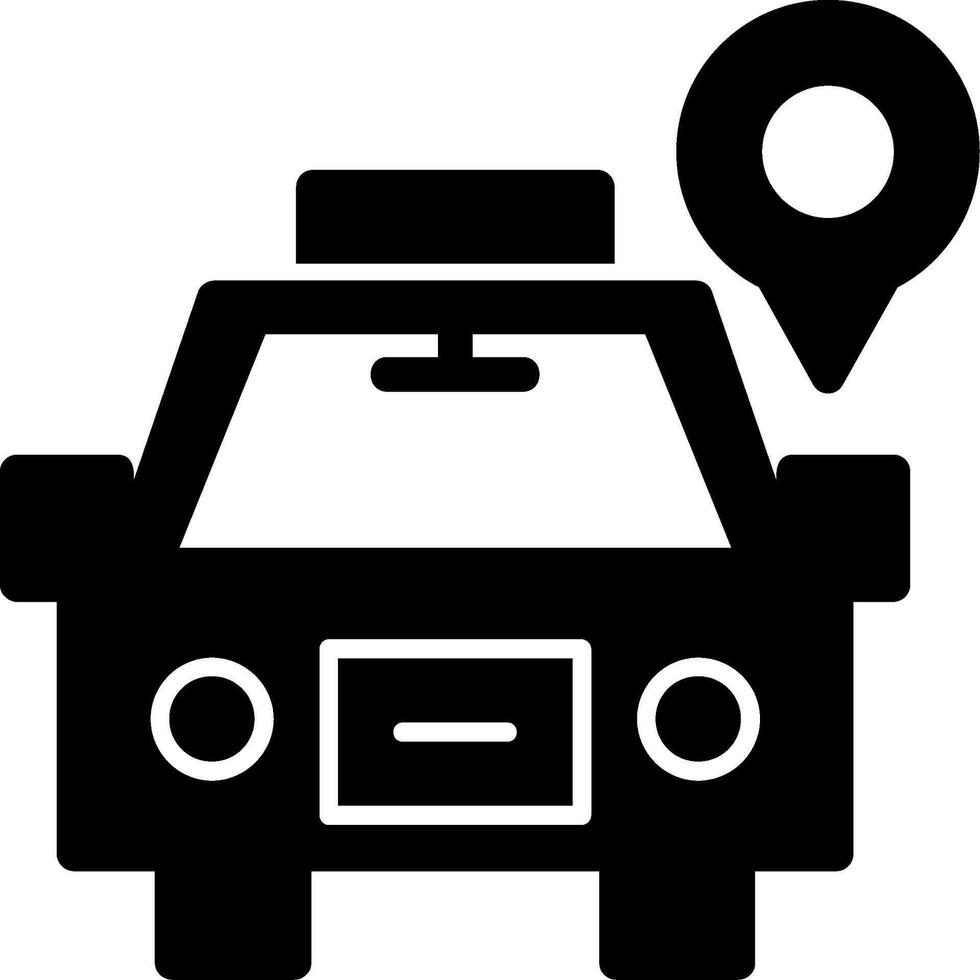 taxi glyph-pictogram vector