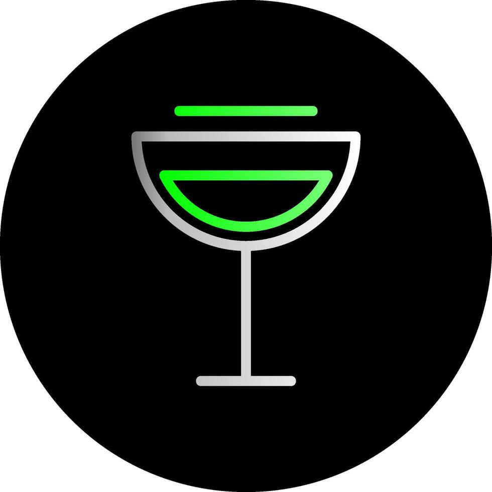 wijn glas dubbel helling cirkel icoon vector