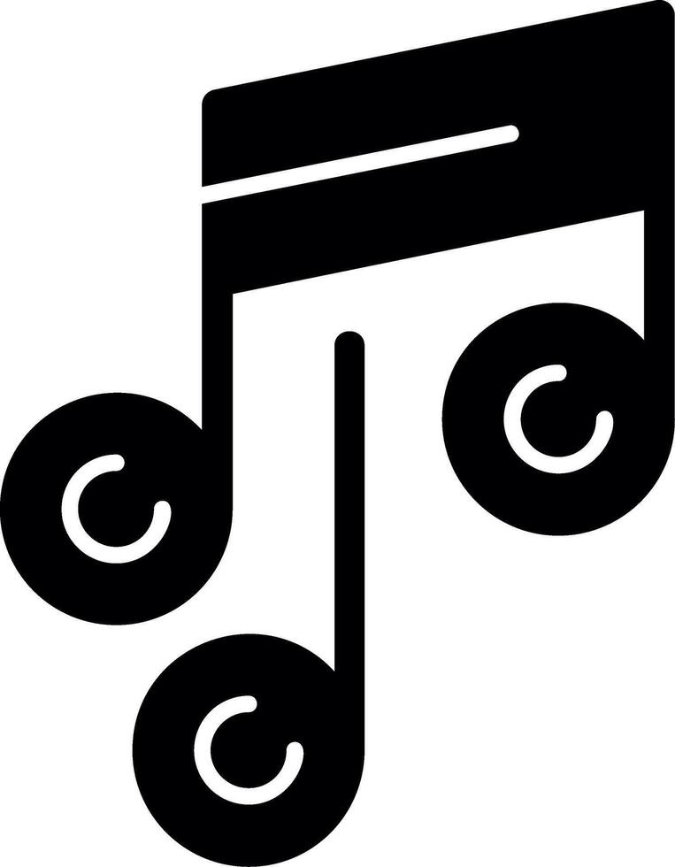 muziek- Notitie glyph icoon vector