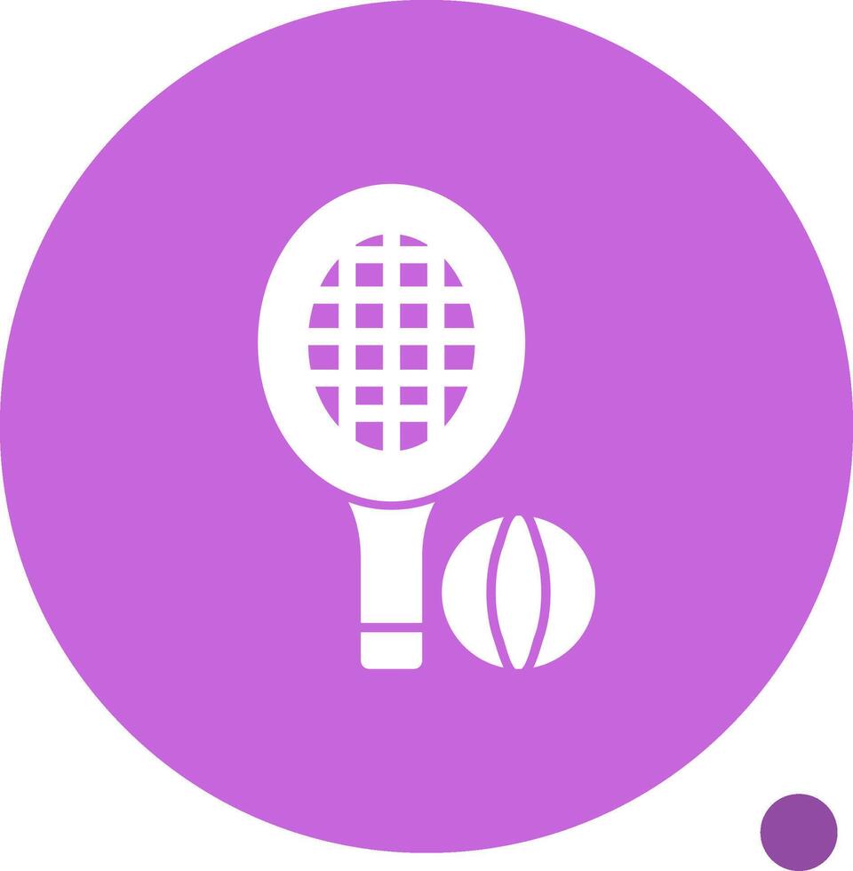 tennis glyph schaduw icoon vector