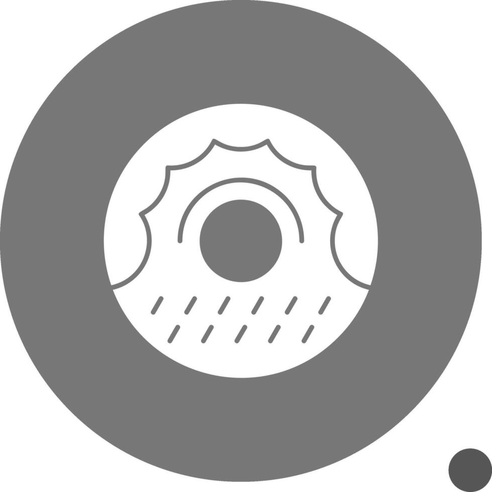 donut glyph schaduw icoon vector