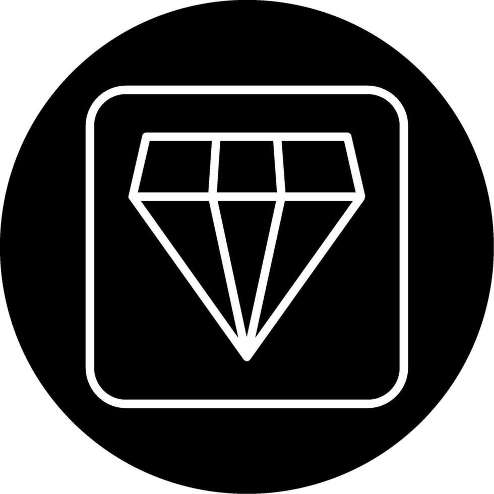 diamant glyph icoon vector