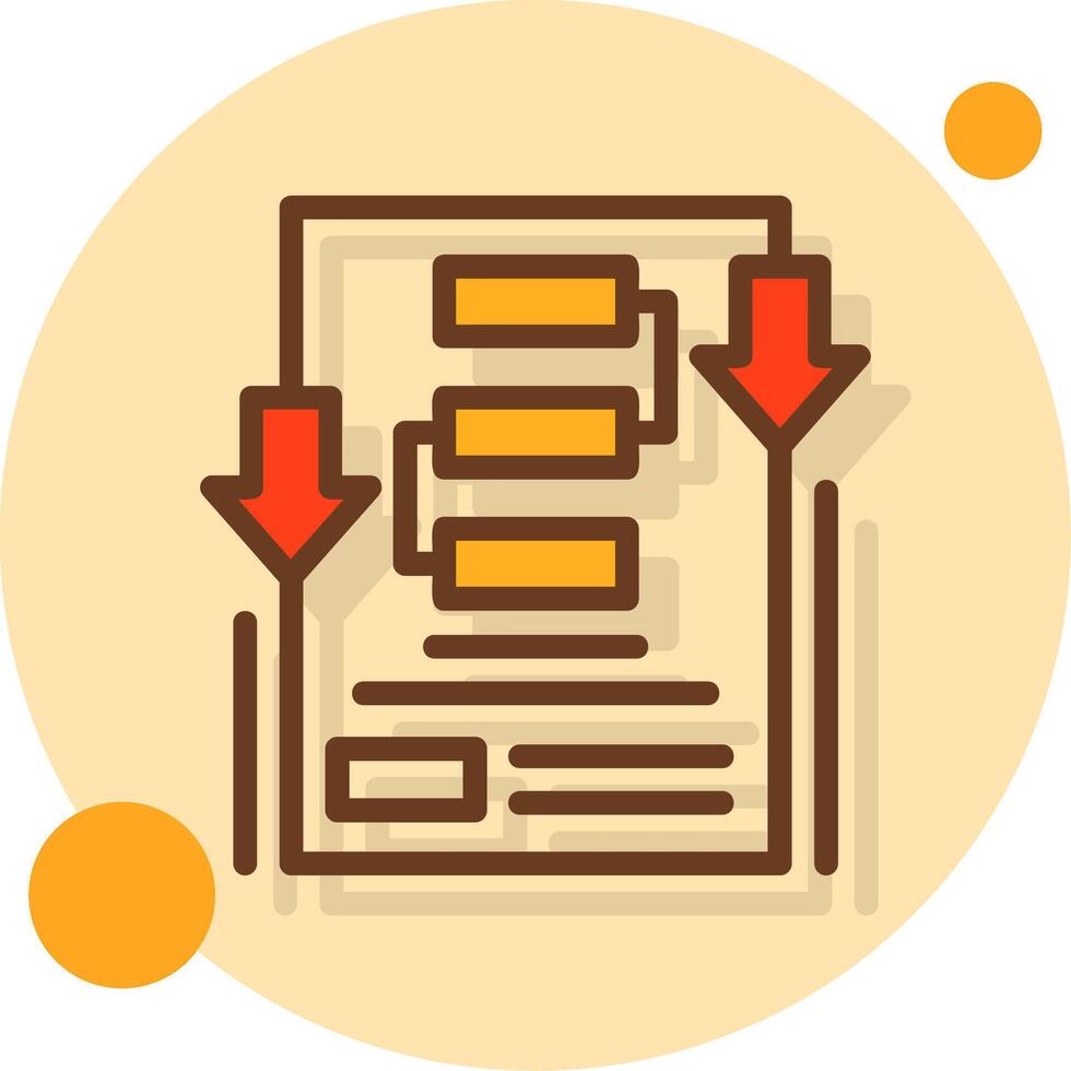 bedrijf plan gevulde schaduw cirkel icoon vector