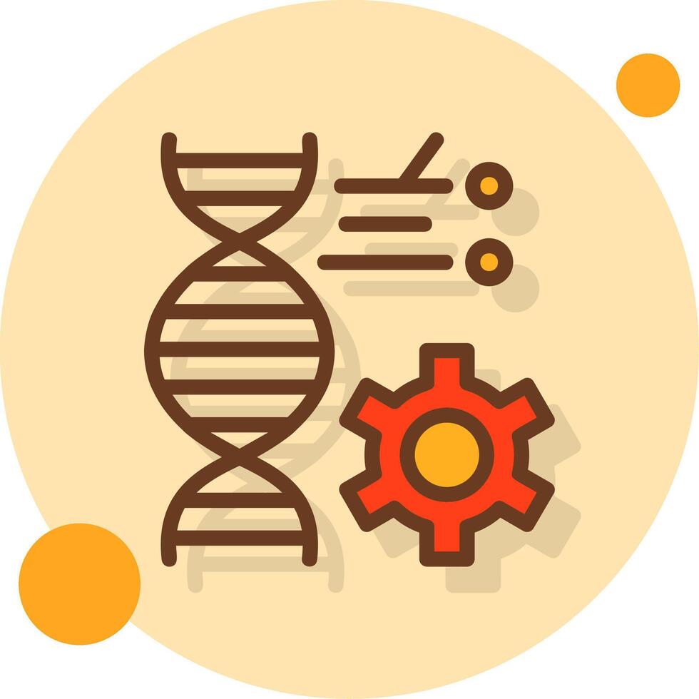 genetisch bouwkunde gevulde schaduw cirkel icoon vector