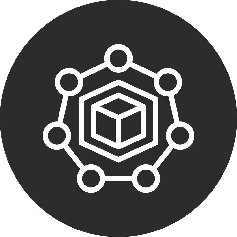 blockchain omgekeerd icoon vector