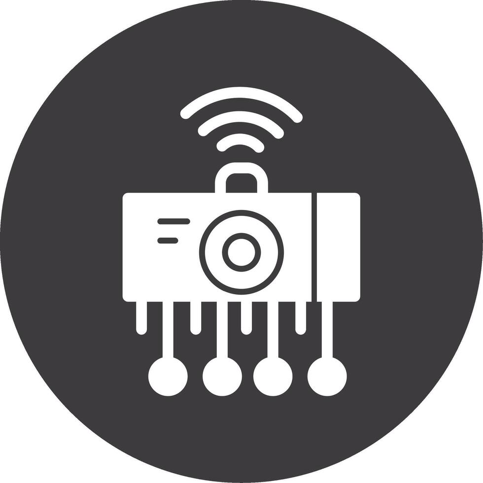 iot sensoren glyph cirkel icoon vector