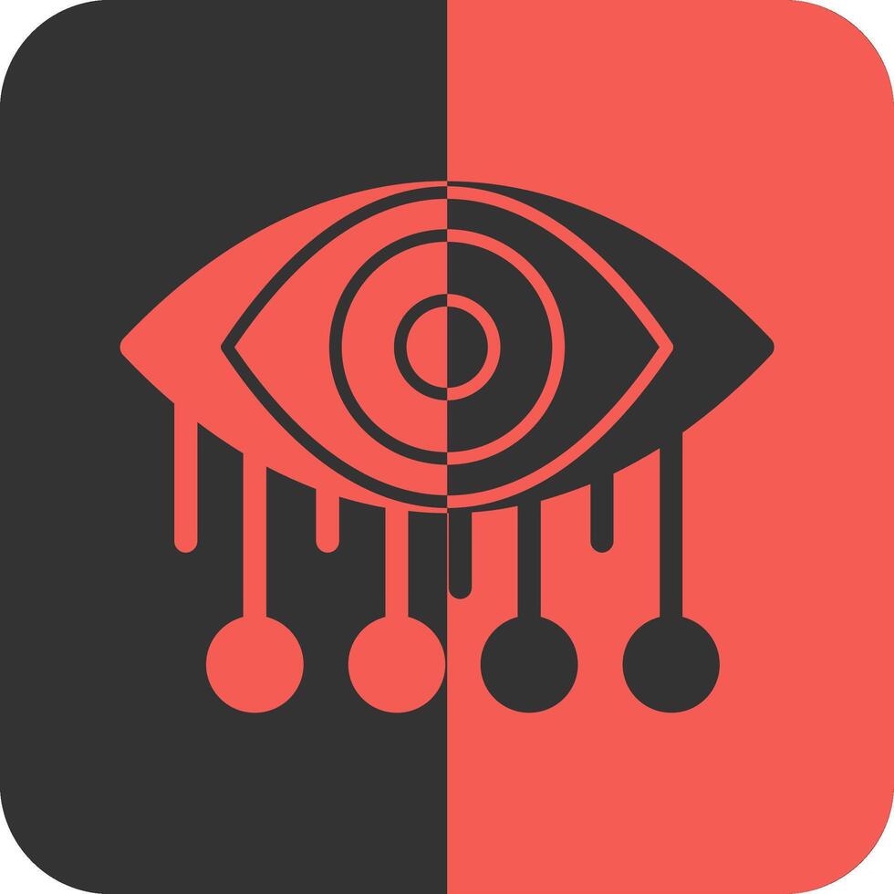 machine visie rood omgekeerd icoon vector