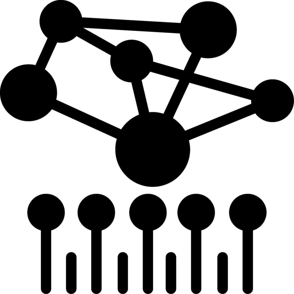 bio-informatica glyph icoon vector