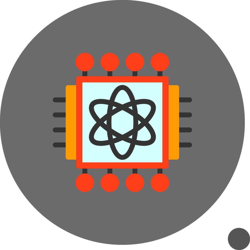 quantum bewerker vlak schaduw icoon vector