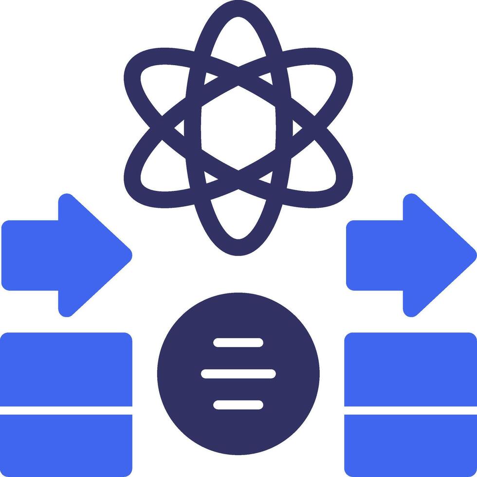quantum thermodynamica solide twee kleur icoon vector