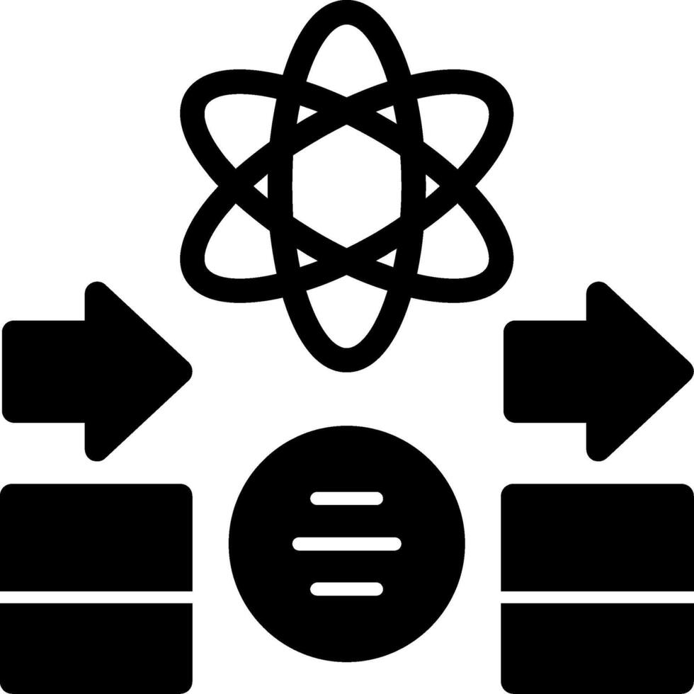 quantum thermodynamica glyph icoon vector