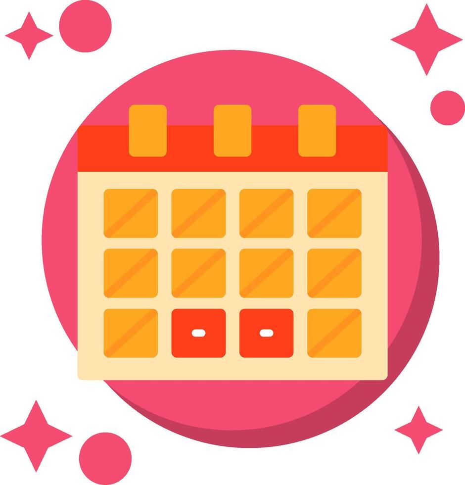 kalender met evenement datum staart kleur icoon vector