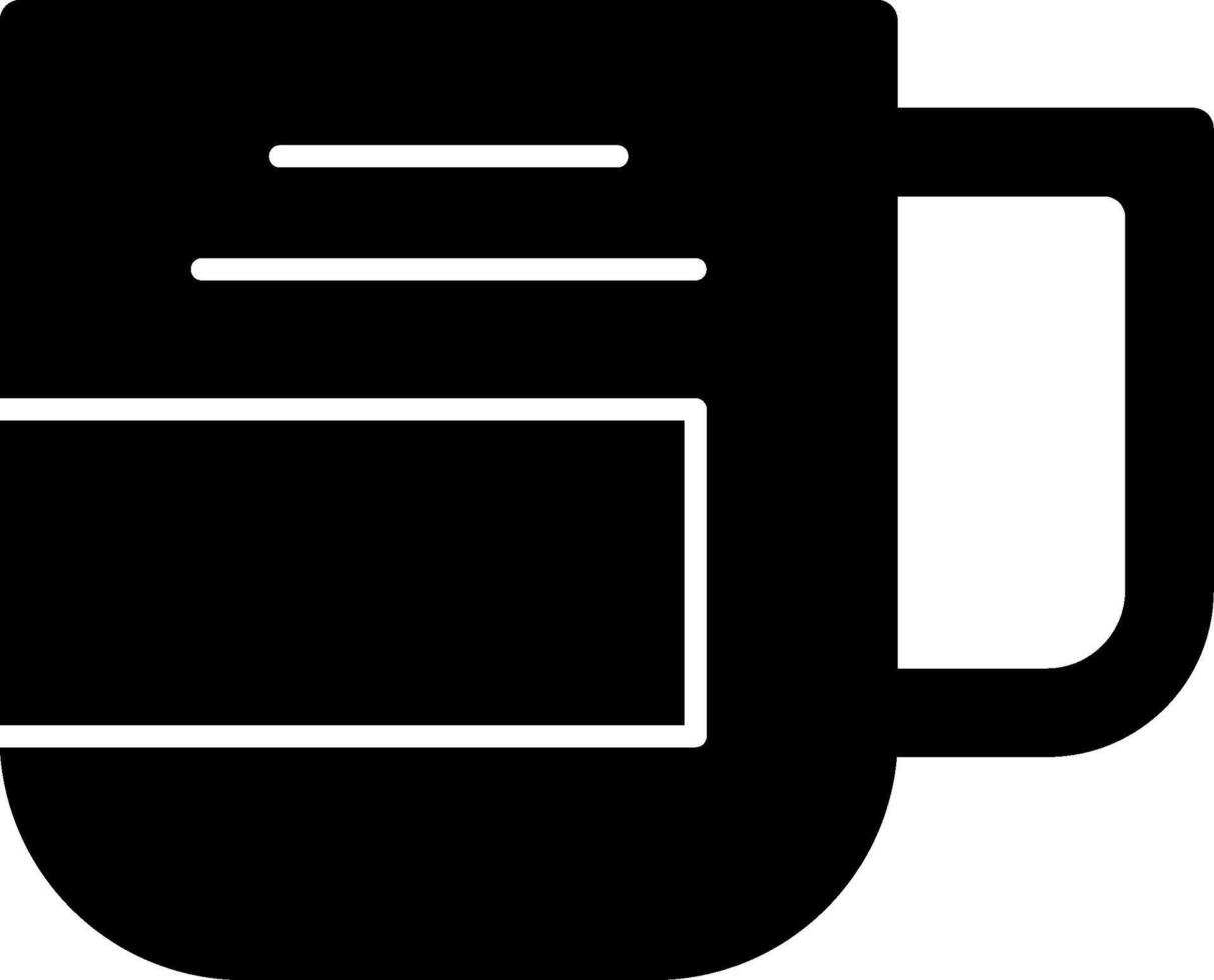 koffiemok glyph-pictogram vector