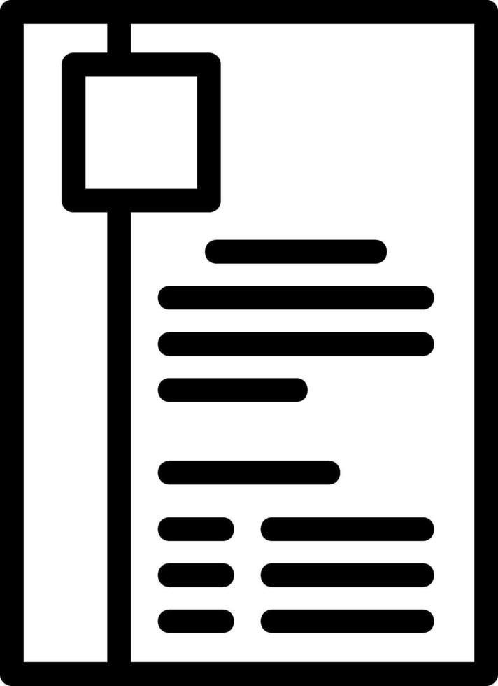 lijn pictogram hervatten vector