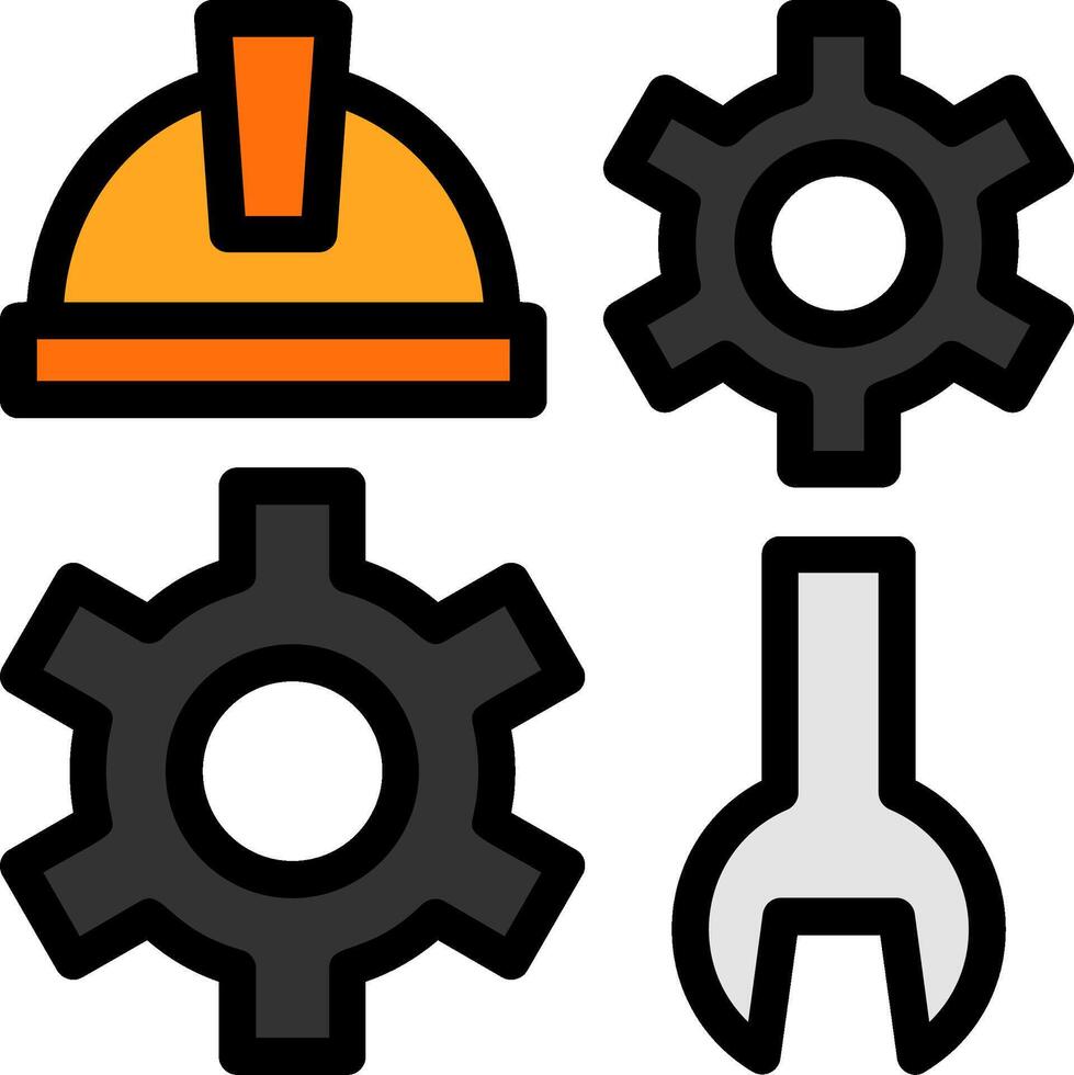 versnellingslijn gevuld pictogram vector