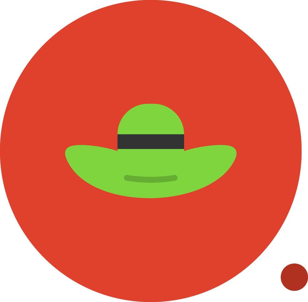 hoed vlak schaduw icoon vector