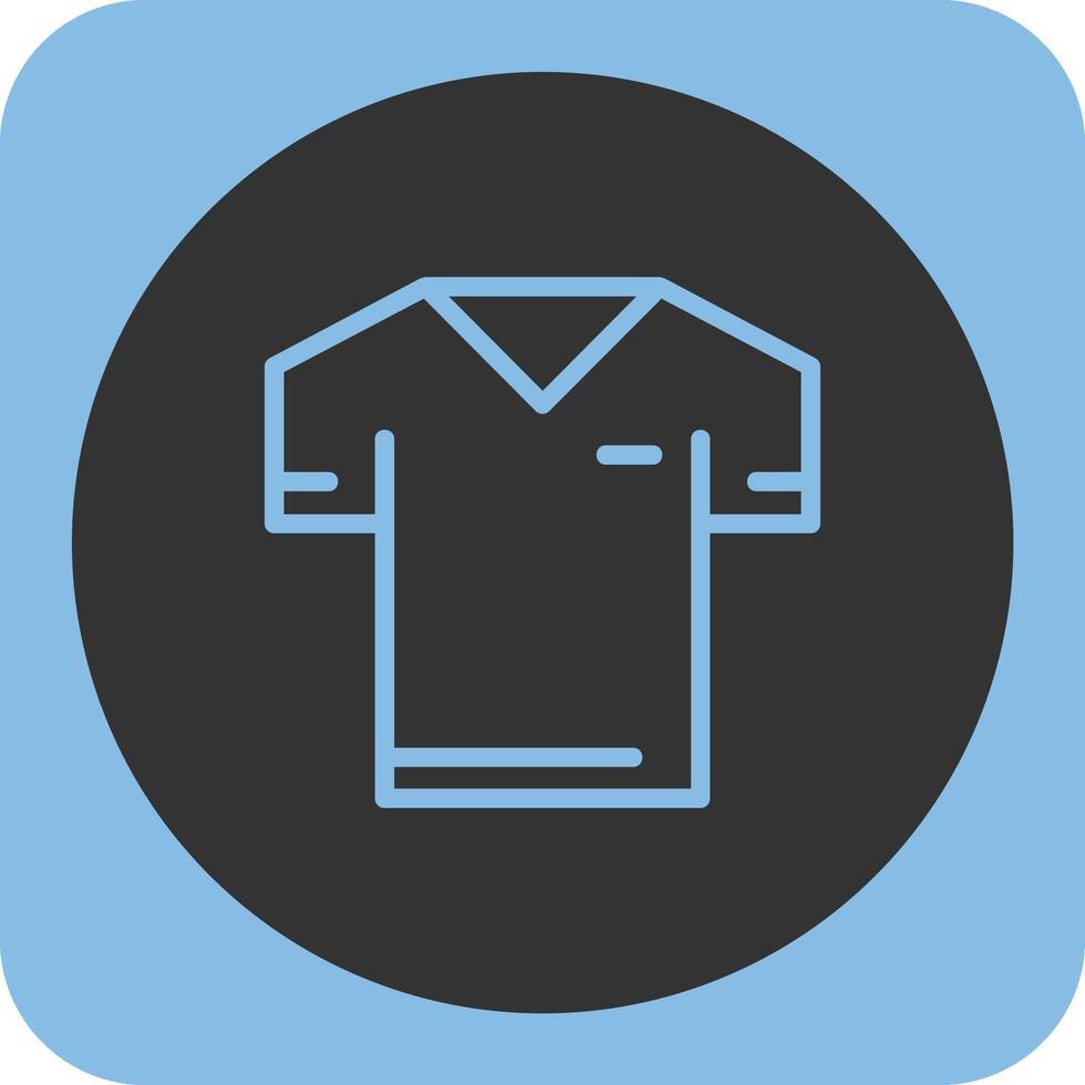 t-shirt lineair ronde icoon vector