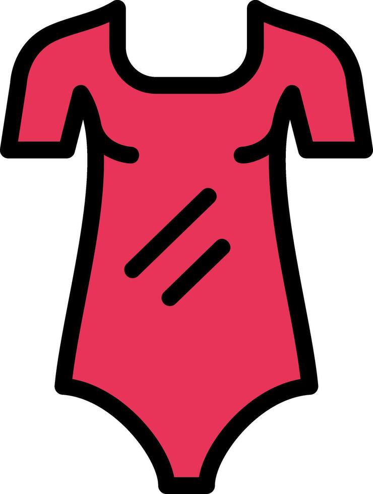 bodysuit lijn gevulde icoon vector