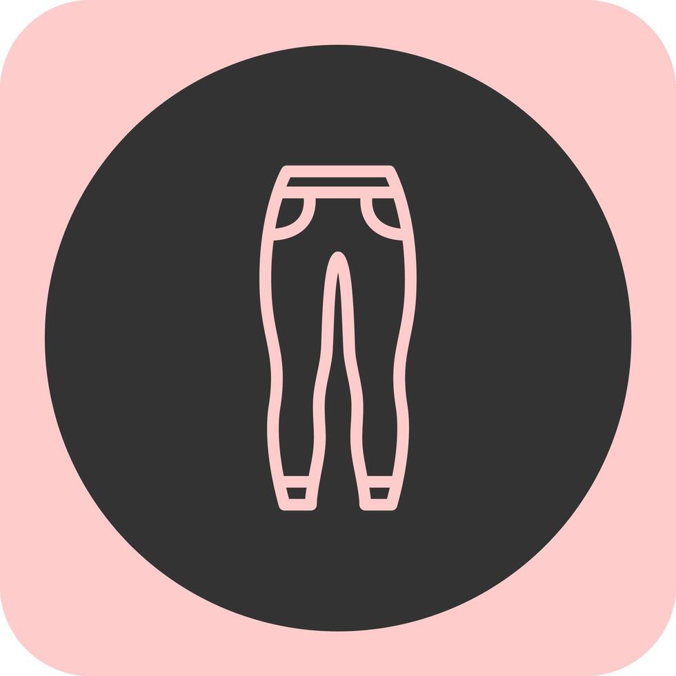 jeggings lineair ronde icoon vector