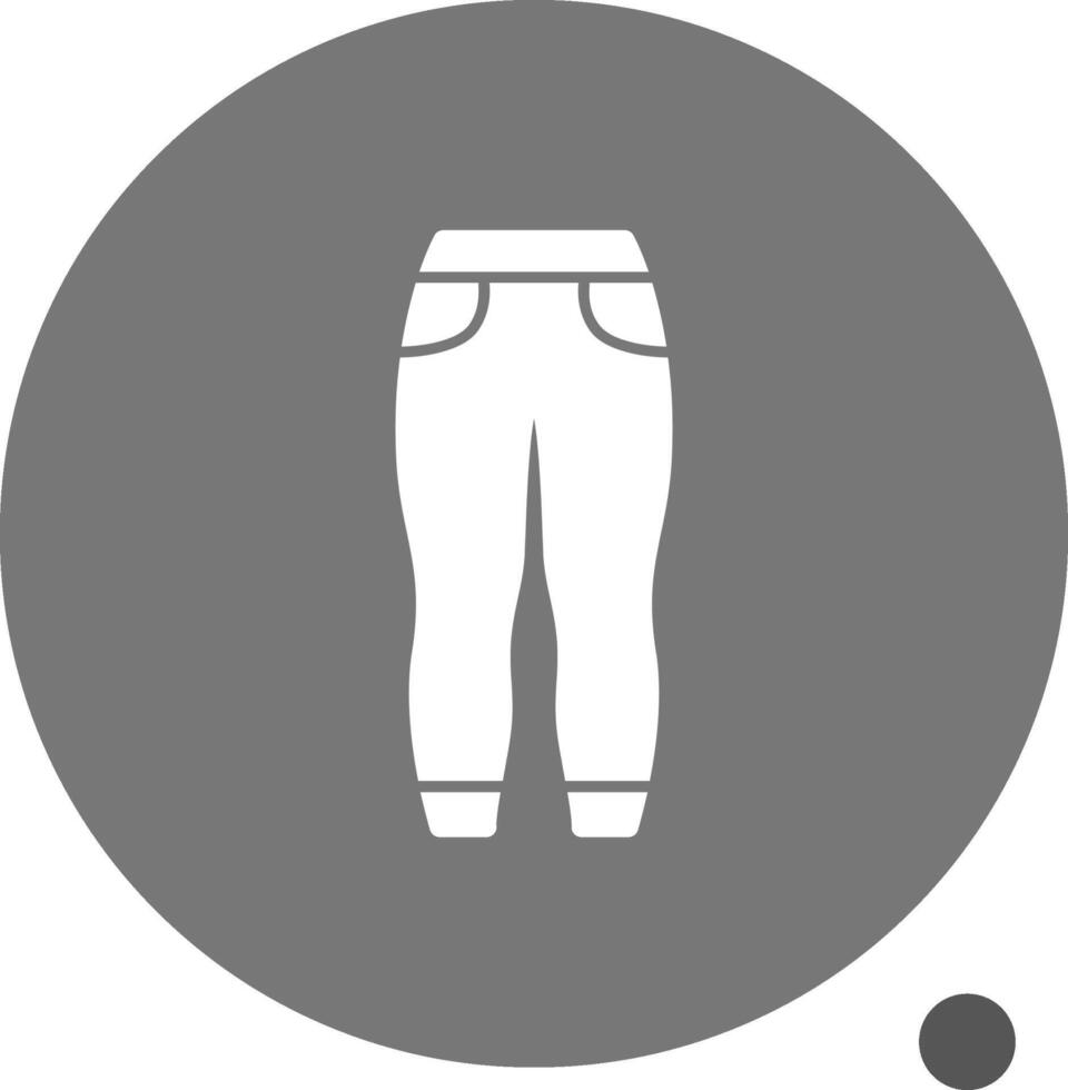 jeggings glyph schaduw icoon vector