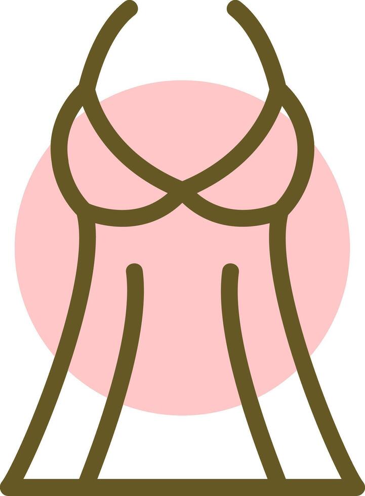 lingerie lineair cirkel icoon vector
