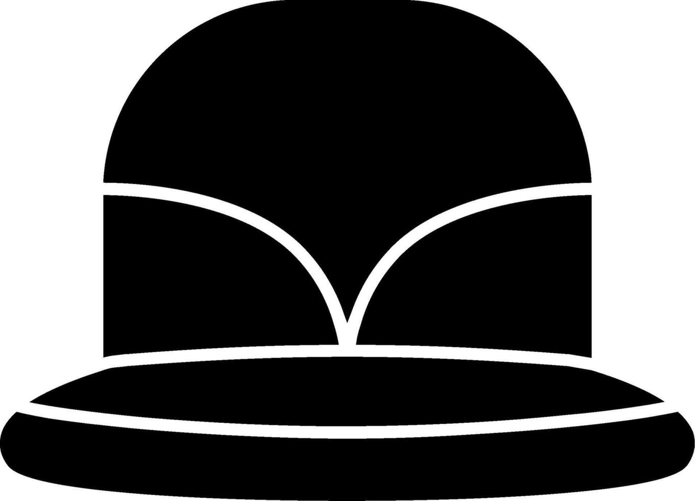 safari hoed glyph icoon vector