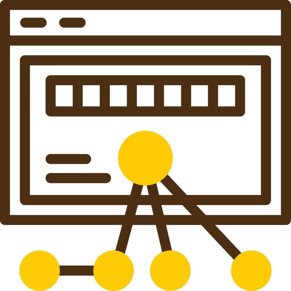 aas optillen geel lieanr cirkel icoon vector