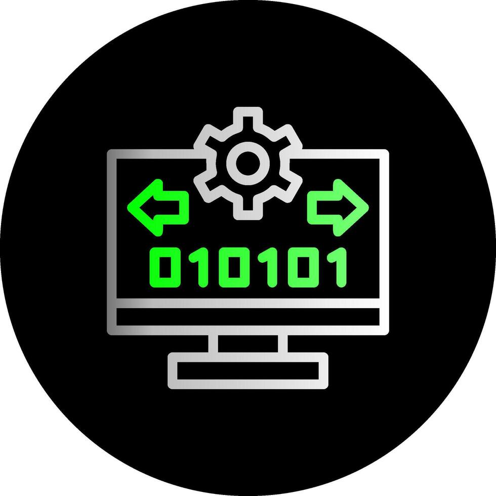 byte stromen dubbel helling cirkel icoon vector