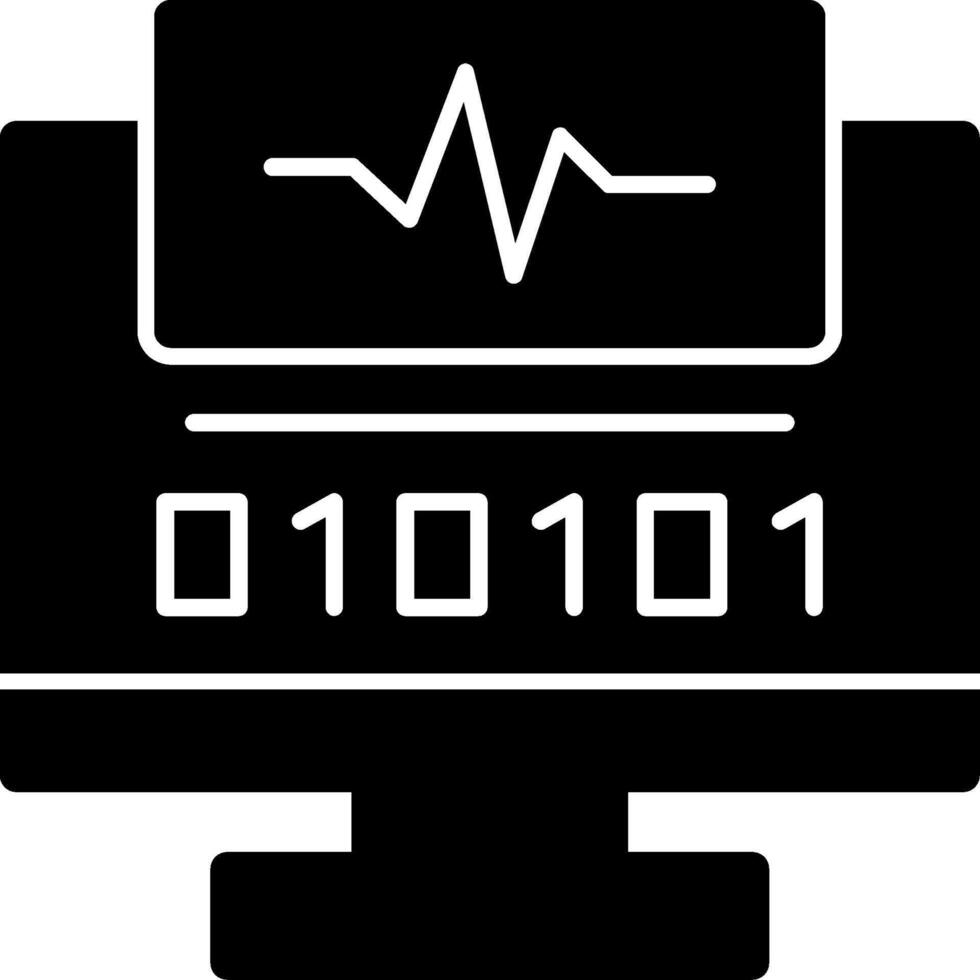 byte pulse glyph icoon vector