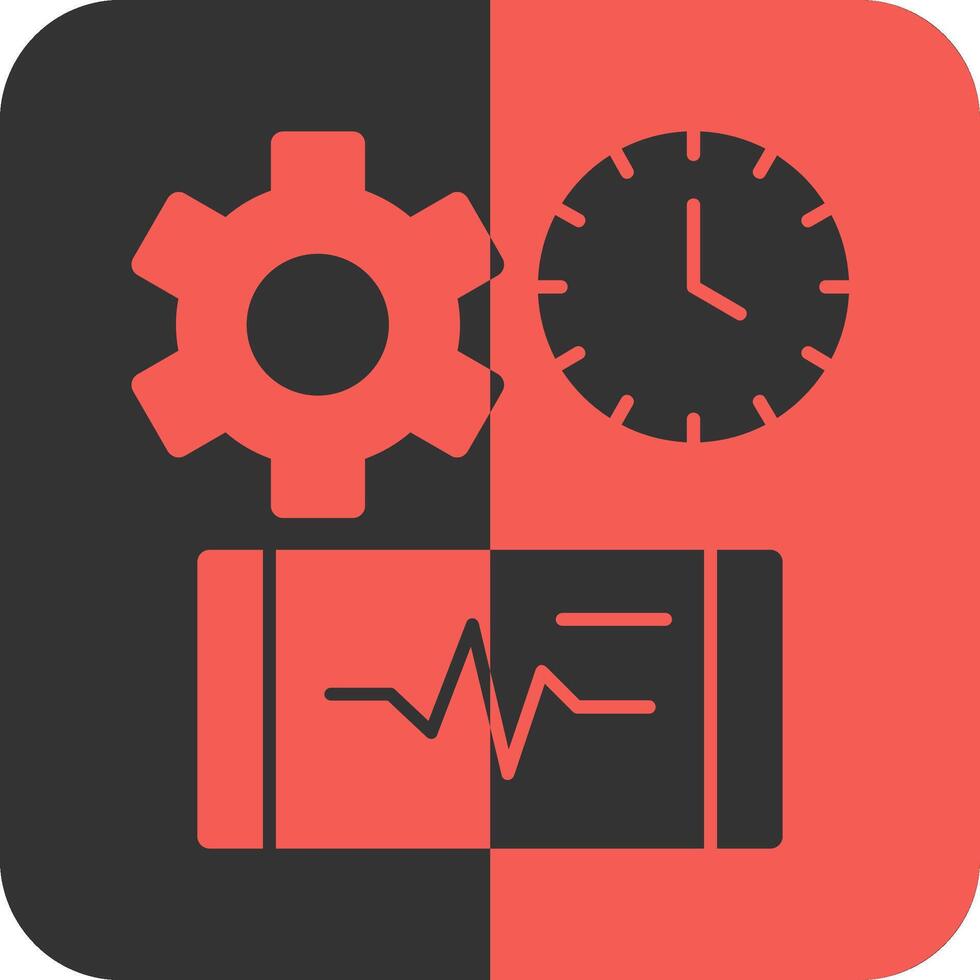 snel pulse rood omgekeerd icoon vector