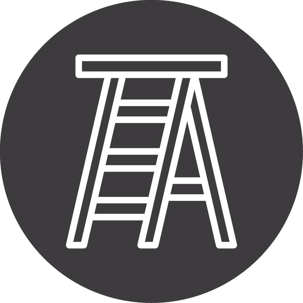 ladder schets cirkel icoon vector