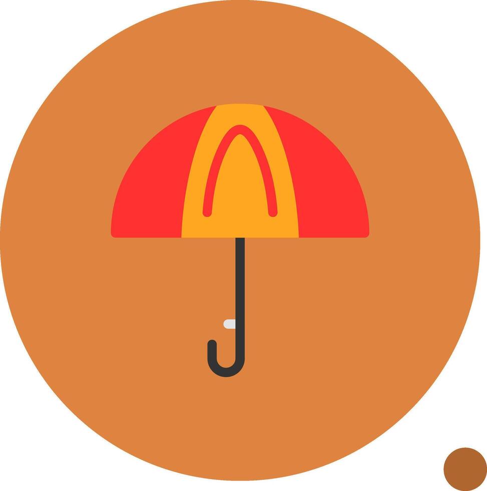 paraplu vlak schaduw icoon vector