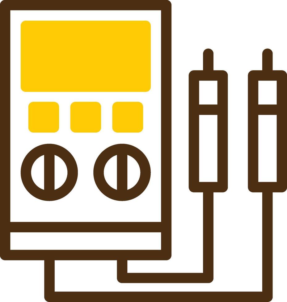 Spanning tester geel lieanr cirkel icoon vector