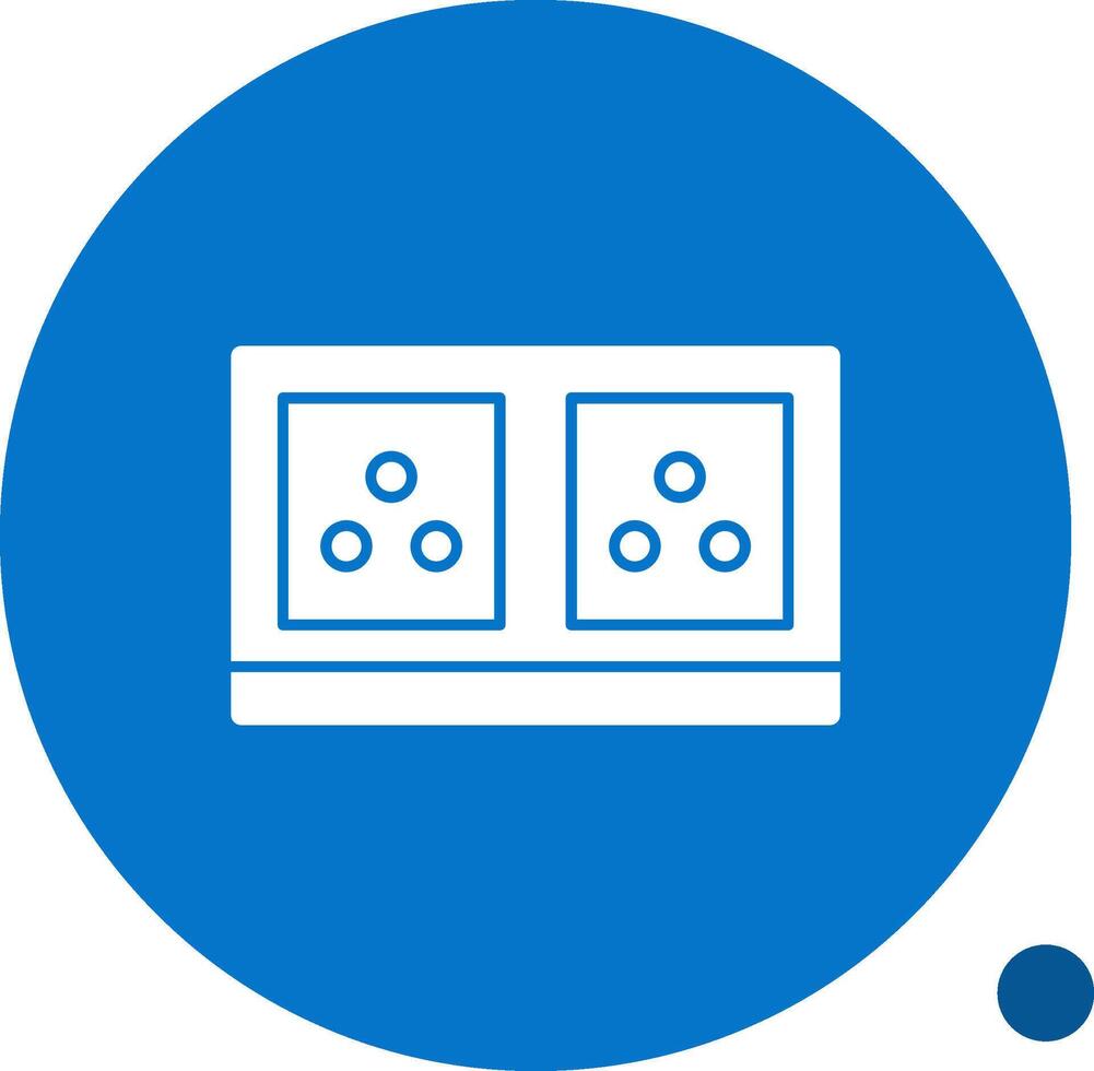 elektrisch stopcontact glyph schaduw icoon vector