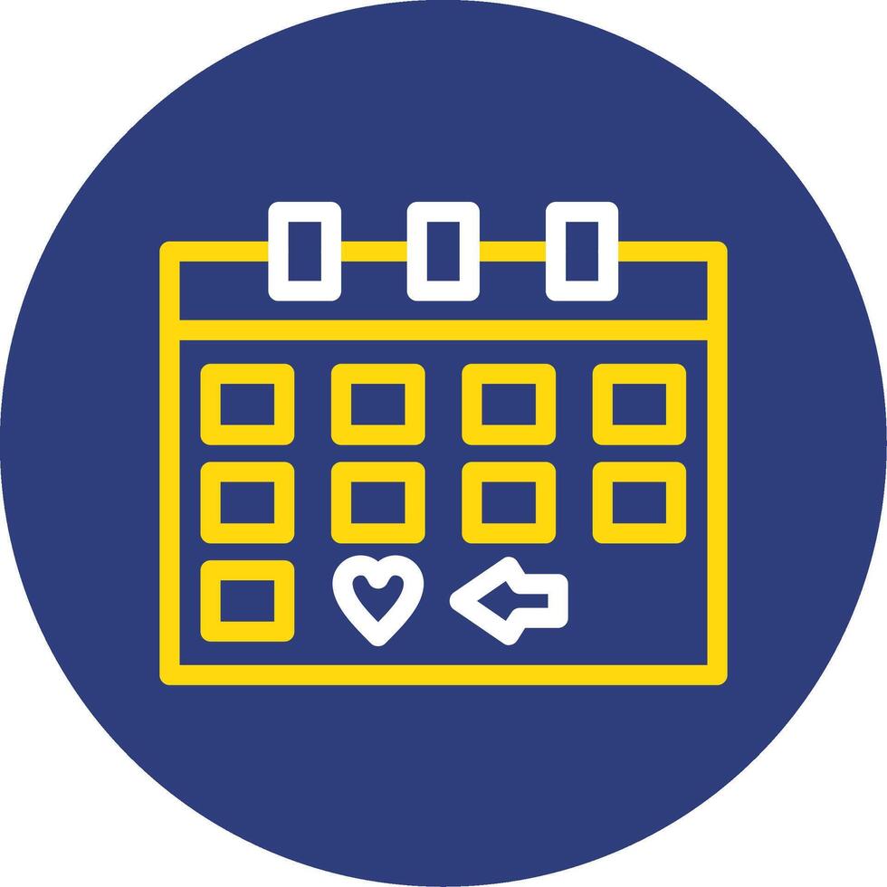 kalender met een opslaan de datum markeerstift dubbel lijn cirkel icoon vector