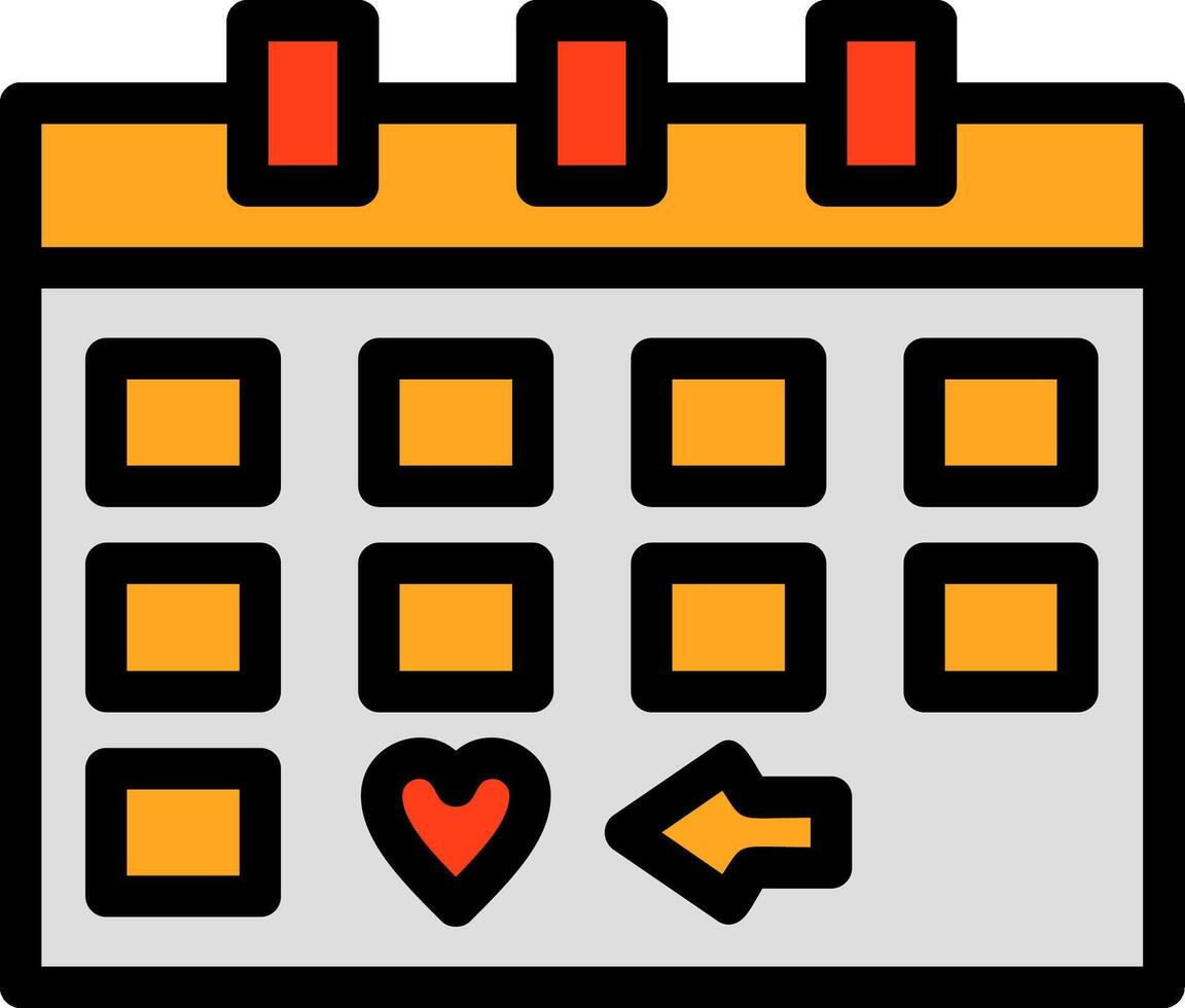 kalender met een opslaan de datum markeerstift lijn gevulde icoon vector