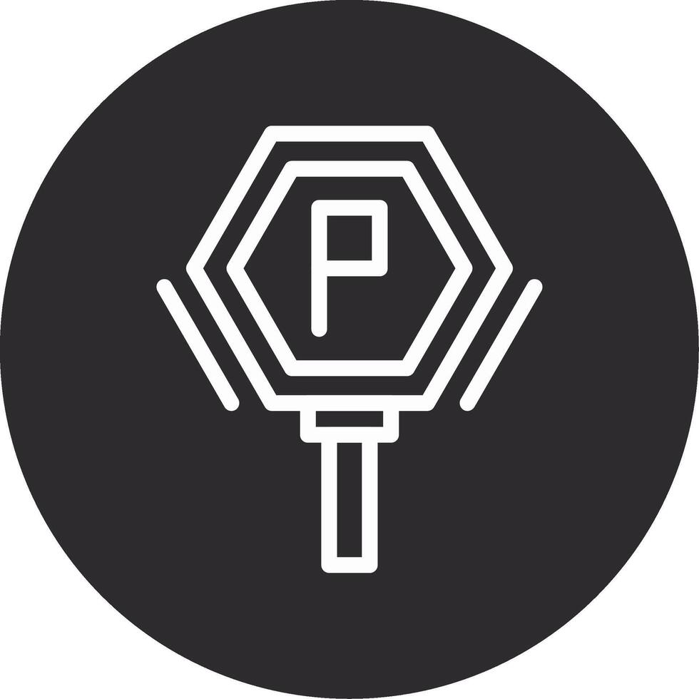 parkeren teken omgekeerd icoon vector