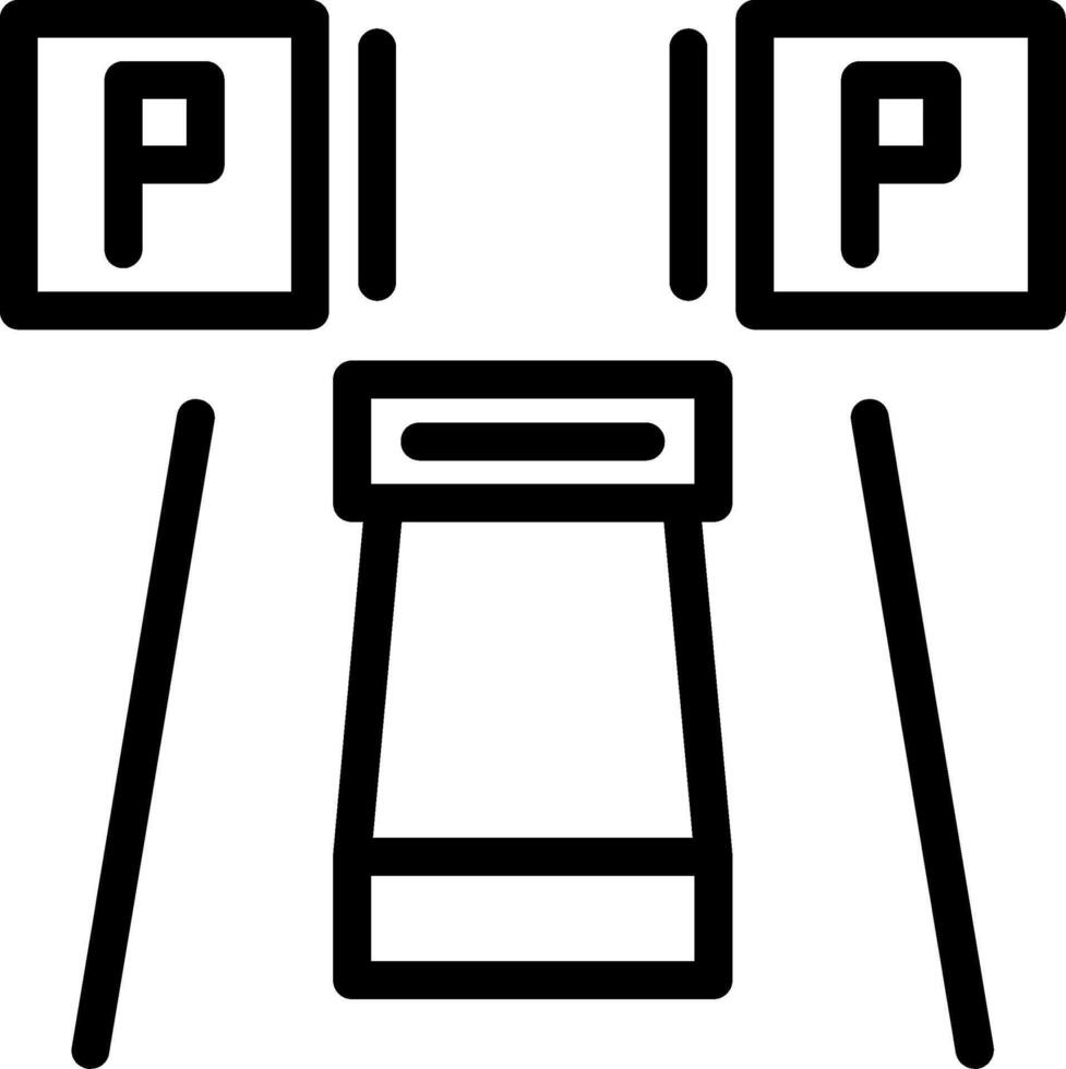 parkeren reservering lijn icoon vector