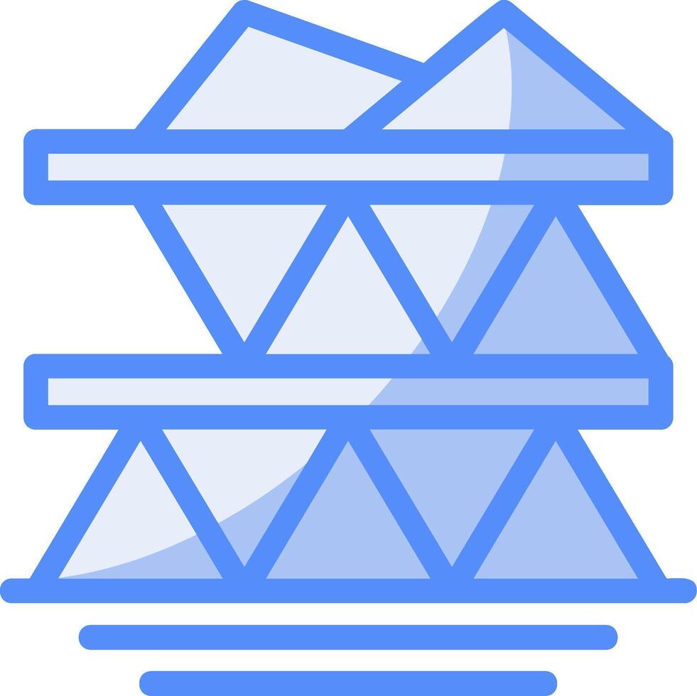 structureel integriteit lijn gevulde blauw icoon vector