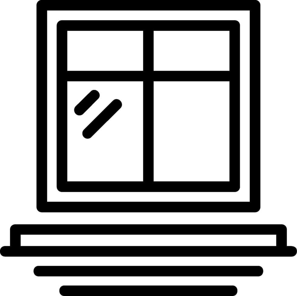 windows lijn icoon vector