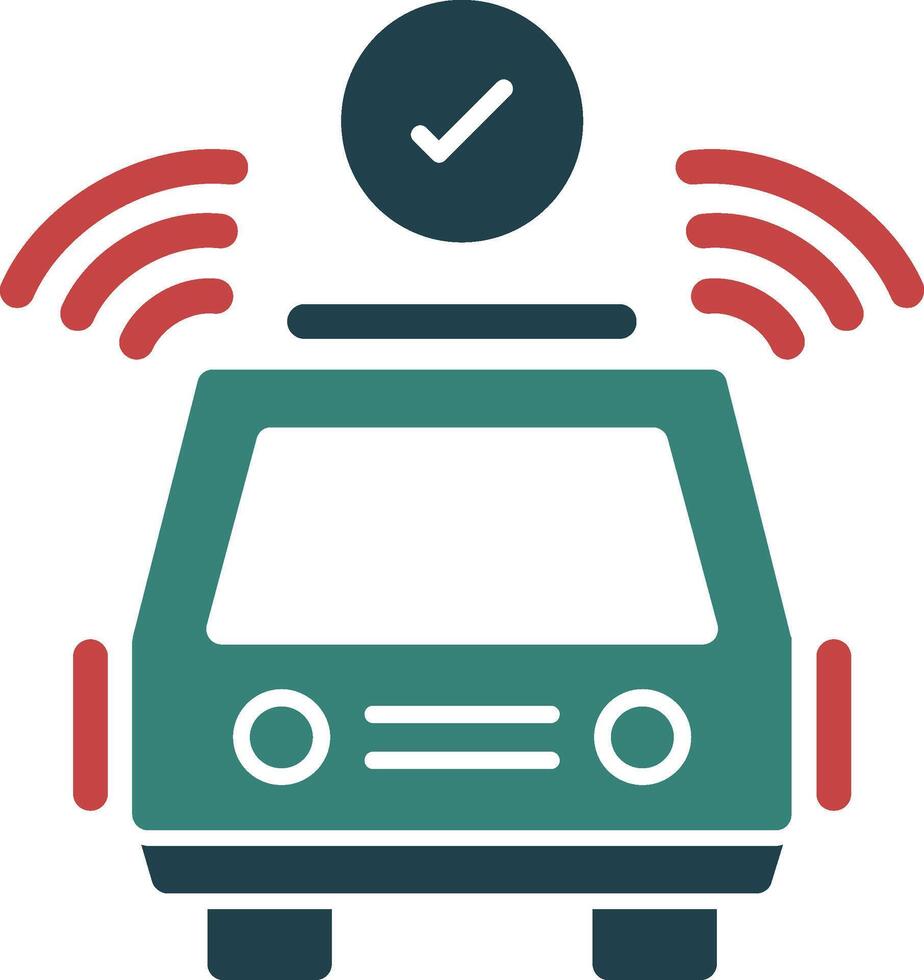 parkeren de begeleiding systeem lijn twee kleur icoon vector