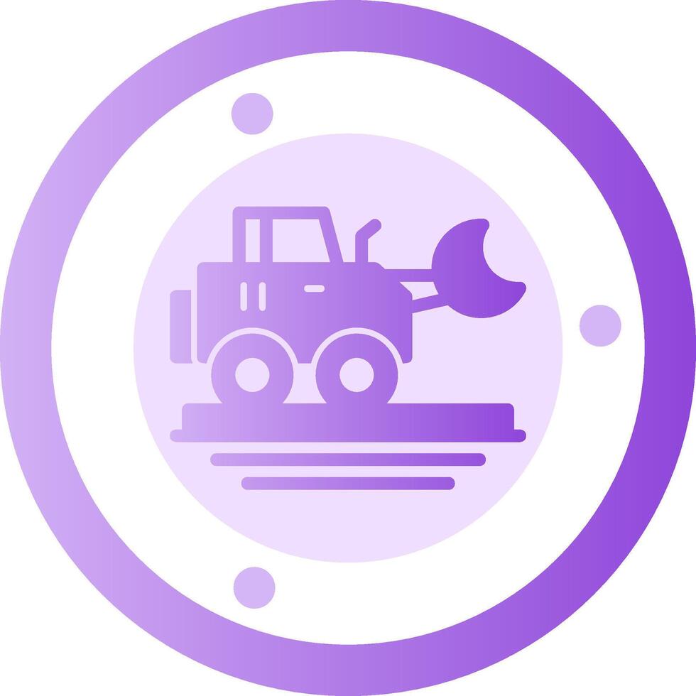 bulldozer glyph helling icoon vector