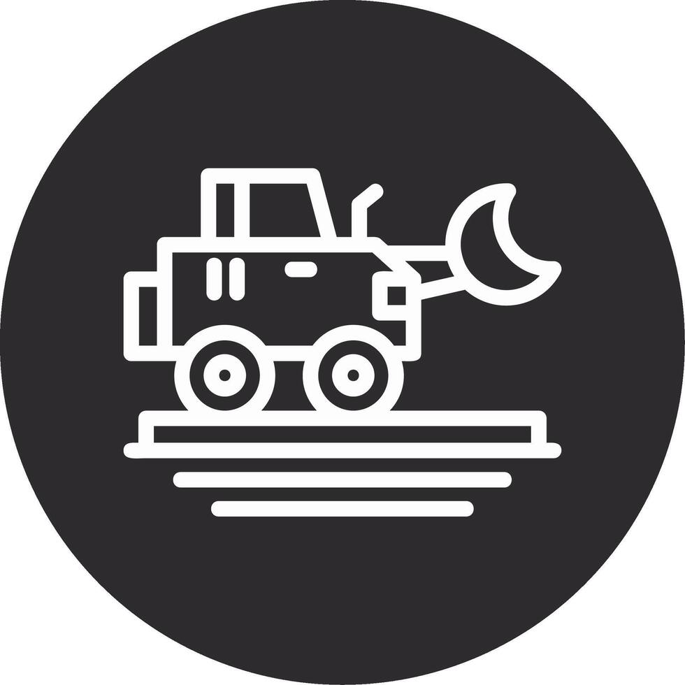 bulldozer omgekeerd icoon vector