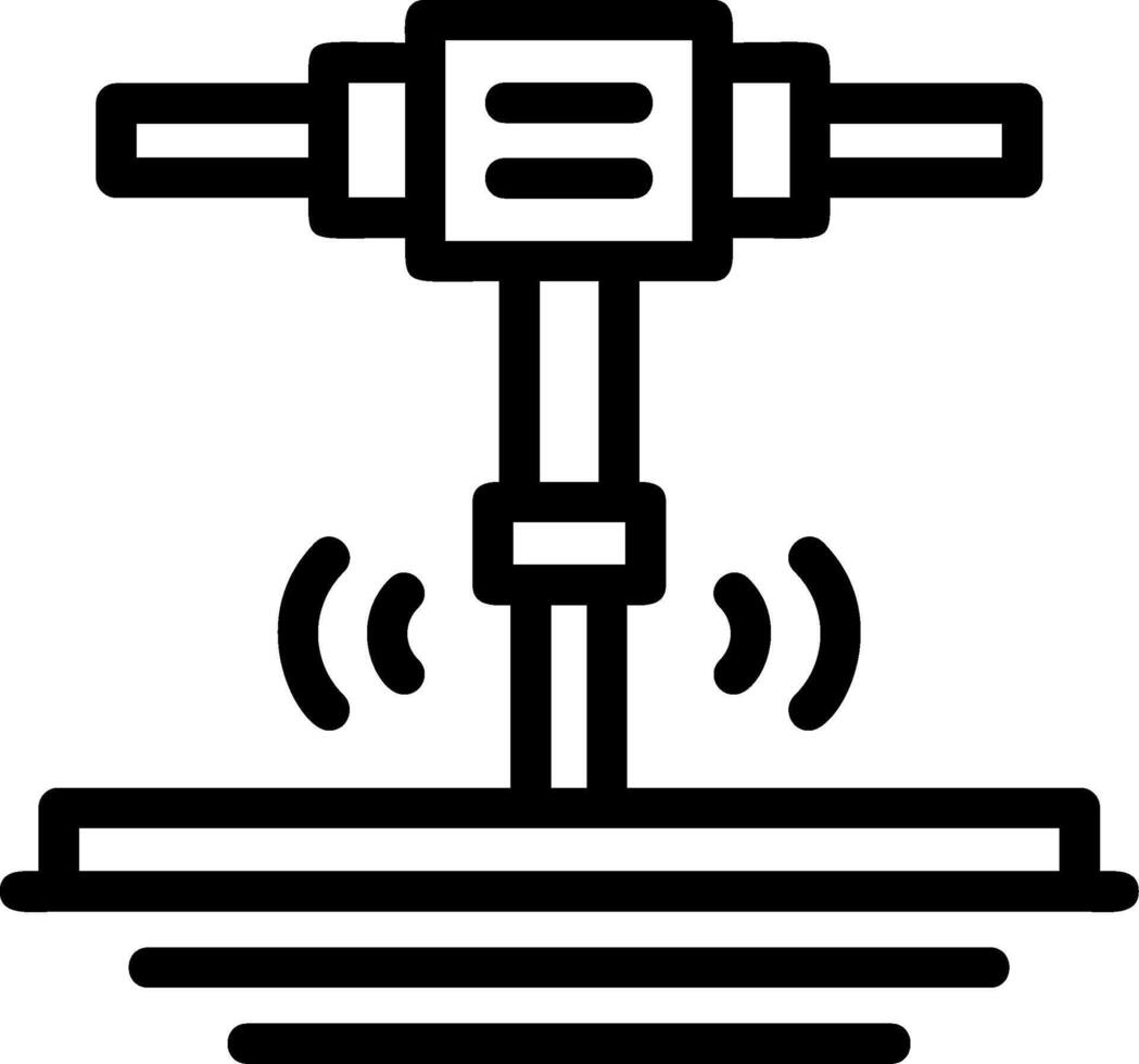 jackhammer lijn icoon vector