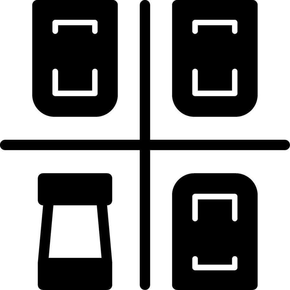 Gereserveerd parkeren glyph icoon vector